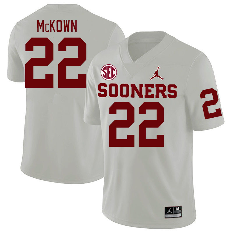 #22 Chapman McKown Oklahoma Sooners 2024 SEC Conference College Football Jerseys-White